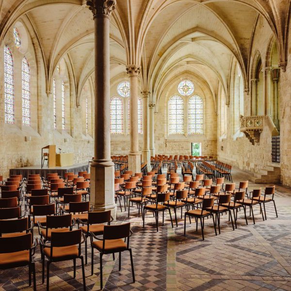 Réfectoire des moines, Royaumont, abbaye et fondation, salles de séminaire et de réception dans le Val d’Oise, Ile-de-France, Paris
